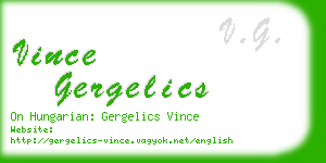 vince gergelics business card